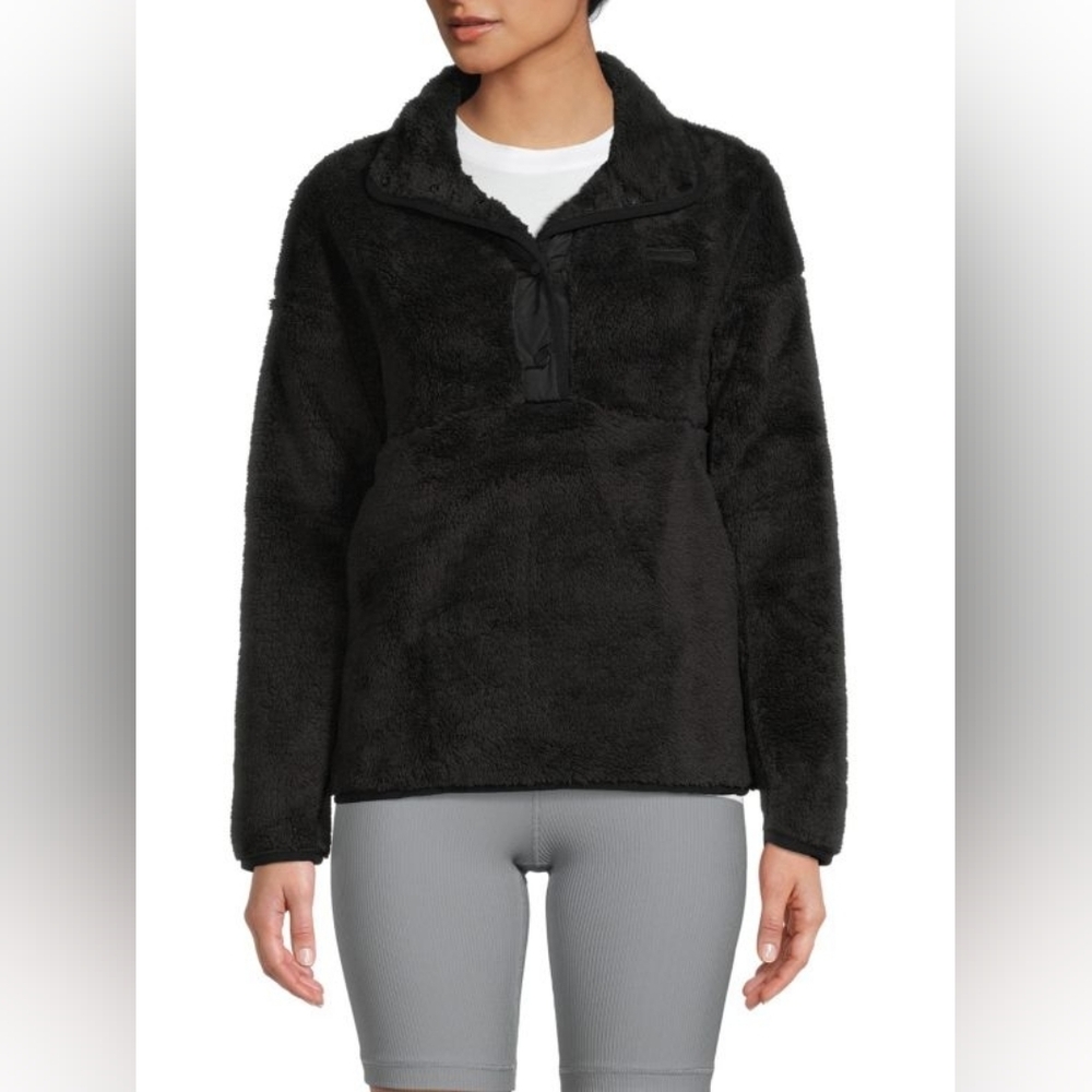 Spyder Cozy Faux Fur Pullover Jacket-Black-Size Large-NWT
